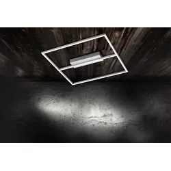 LED-Deckenleuchte, Stahl, quadratisch 45x45cm, dimmbar, flach, filigran