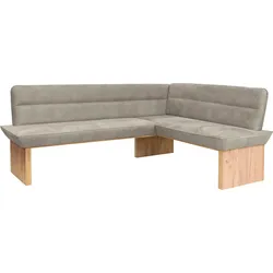 Eckbank HOME AFFAIRE "Beluna Polsterbank, Sitzecke", braun (latte, decor wotan eiche), B:210cm H:89cm T:169cm, Polyester, Sitzbänke, mit Wellenunterfederung im Sitz, TOPSELLER
