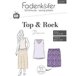 Fadenkäfer Schnitt "Top & Rock" für Damen