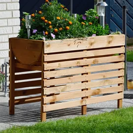 Dobar Doppel Hochbeet 71 x 100 x 50 cm Bernstein/Gelb