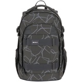 Lässig Bold Origin Schulrucksack mit Reflektoren und höhenverstellbarem Rückenteil/School Backpack Bold Edges grey