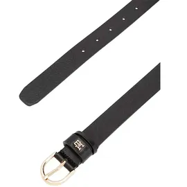 Tommy Hilfiger Damen Gürtel Essential Effortless 2,5 cm Ledergürtel, Schwarz (Black), 90 cm