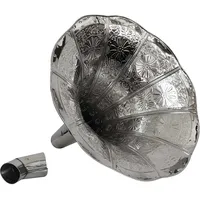 Aubaho Trichter Grammophon Horn silberfarben im antik Stil Gramophone