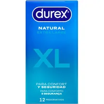 DUREX NATURAL XL UDS Kondome, Transparent, 12 stück