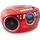 Karcher RR 5042 tragbares Radio mit CD-Player und Kassettenspieler Batterie-/Netzbetrieb, AUX-In) rot
