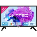 Antteq AB24F1D Fernseher 24 Zoll (TV 60 cm), Dolby Audio, LED, Triple Tuner DVB-C / T2 / S2, CI+, VGA PC Connection, HDMI, USB, digitaler Audioausg... - Schwarz