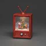 Konstsmide LED Fernseher Weihnachtsmann und Kind braun