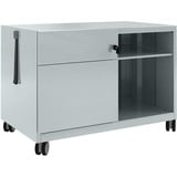 BISLEY NoteTM Caddy Rollcontainer silber 2 Auszüge 80,0 x 49,0 x 56,3 cm