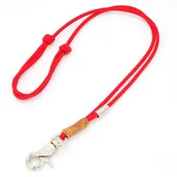 KENSONS for dogs PFEIFENBAND | Rot | verstellbar | Umhängeband mit kleinem Karabiner für Hundepfeife oder Schlüssel | Schlüsselband | Keychain | handgefertigt