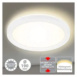 Briloner Slim LED Deckenleuchte 12W rund weiß