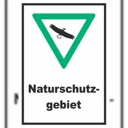 HB-Druck Naturschutzgebiet Schild A0 Rückseite selbstklebend