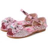 FStory&Winyee Mädchen Prinzessin Sandalen Kinder Elsa Schuhe Partei Glitzer Kristall Schuhe Mädchen Kostüm Zubehör Karneval Verkleidung Party Aufführung Fasching Tanzball Groß 22-36 3-11 Jahre