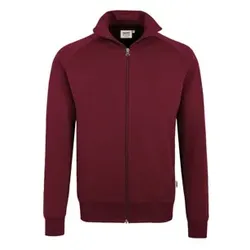 Sweatjacke College 606, weinrot, Größe S - weinrot - S