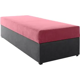MAINTAL Polsterliege Diana 83 x 203 cm rot/schwarz
