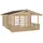 Weka Gartenhaus 137 B 3,80 x 5,00 m natur inkl. Vordach und Terasse