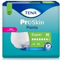 TENA Inkontinenz-Pants ProSkin Super, Unisex, Größe M (80-110), Einweg, 7 Tropfen, 12 Stück