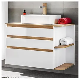 Lomadox Campos-56 3-tlg. Weiß mit Wotaneiche