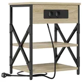 vidaXL Nachtschrank mit Regal 41 x 31 x 51 cm Beige