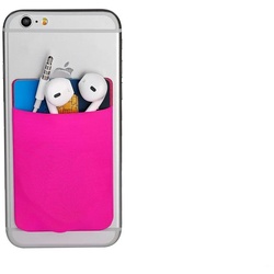 Cerbery Kartenetui Smartphone Kartenhalter – Halter Halterung Handy Hülle Kartenhülle Kopfhörer – Kompatibel mit Apple iPhone Huawei Samsung rosa