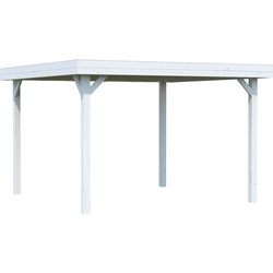 Holzpavillon PALMAKO „Lucy“ Pavillons Gr. B/H/T: 389 cm x 254 cm x 389 cm, weiß (weiße) Feststehende Pavillons BxT: 389×389 cm,