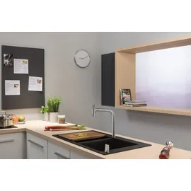 Hansgrohe Metris Select M71 200 2jet sBox Edelstahl Finish (73818800)