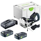 Festool DFC 500 E-Basic Akku Dübelfräse 18 V 4 - 10 mm + 2x Akku 4,0 Ah + Ladegerät