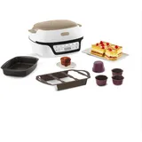 Tefal Intelligente Kuchenmaschine, 5 automatische Programme, ideale Temperatur- und Zeiteinstellung, Antihaftbeschichtete Aluminiumform, 6 Creabake Muffinformen, Cake Factory KD804910
