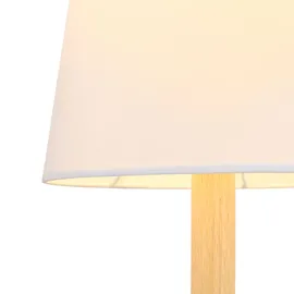 Nowa Tischleuchte Holzoptik Weiß