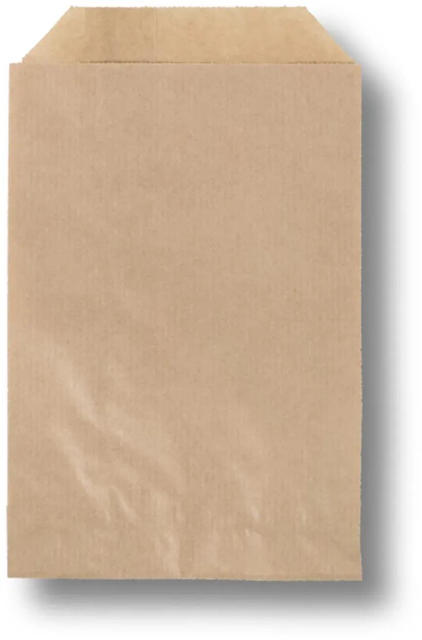 Papierbeutel braun unbedruckt 160 x 230 + 20 mm 40 g/m2 aus 100% Zellulose, 2000 Stk.