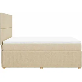 vidaXL Boxspringbett 140 x 200 cm Creme