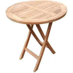 Klapptisch Avignon Ø 70 cm Teak Braun