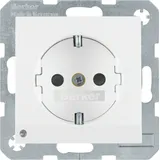 Berker Steckdose SCHUKO mit LED-Orientierungslicht, polarweiß glänzend