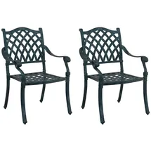 vidaXL Gartenstuhl 56 x 55 x 92,5 cm Grün 2 St.