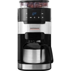 Gastroback Kaffeemaschine mit Mahlwerk 42711 S Grind & Brew Pro Thermo, 1l Kaffeekanne, Permanentfilter 1×4 schwarz