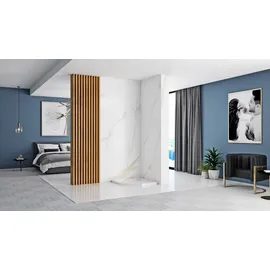 REA Duschkabine Diamond 80 x 80 cm rechts 195 cm schwarz transparent