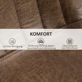 Homcom 2er-Set Barhocker Höhenverstellbarer Barstuhl Tresenstuhl mit Fußstützen - Braun