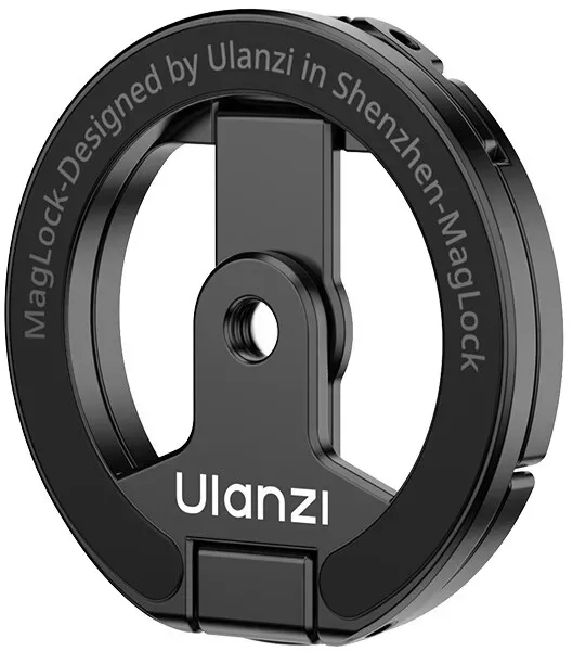 ULANZI MA02 Doppelseitiger magnetischer Handyhalter  für Magsafe/iPhone/Android-Smartphone, Aluminium-Adapter-Stativ, faltbar mit 6,35 mm Schraubenloch, Zubehör für Stativ-Selfie-Stick, Handyhalterung