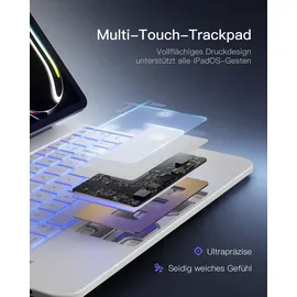 Inateck Magnetische Tastatur Hülle für iPad A16 11/10 Gen Weiß