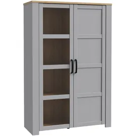 Forte Highboard Bohol 106,4 x 160,6 x 42 cm Grau / Mehrfarbig