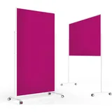 Magnetoplan Moderations-Präsentationswand 100 x 180 cm Pink/Weiß