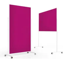 Magnetoplan Moderations-Präsentationswand 100 x 180 cm Pink/Weiß