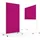 Magnetoplan Moderations-Präsentationswand 100 x 180 cm Pink/Weiß
