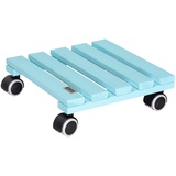 Wagner System Pflanzenroller 28 x 28 x 8 cm Holz für den Innenbereich blau