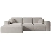 altdecor Ecksofa, Hellbraun, Textil, 6-Sitzer, L-Form, Ottomane links, 266x165 cm, Wohnzimmer, Sofas - Couches, Wohnlandschaften, Ecksofas