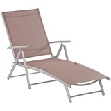 MERXX Gartenliege, Alu/Textil, klappbar braun