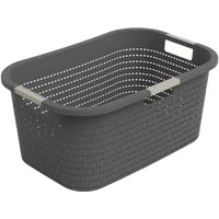 Rotho Wäschekorb Country, 40 L anthrazit