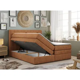 MKS Boxspringbett 120 x 200 cm H3 Orange