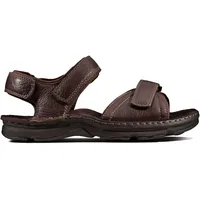 CLARKS Herren Sandalen, Braun (Dark Brown Lea), 41.5