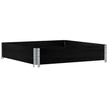 vidaXL Pflanzkasten 100 x 100 x 0 cm Schwarz