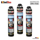 Brunnenschaum 3 x 750ml Bauschaum Montageschaum Pistolenschaum IsolBau